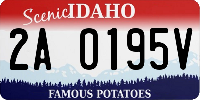 ID license plate 2A0195V