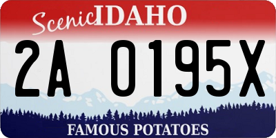 ID license plate 2A0195X