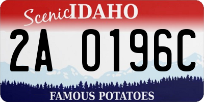 ID license plate 2A0196C