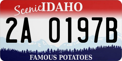 ID license plate 2A0197B