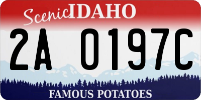 ID license plate 2A0197C