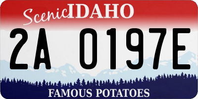 ID license plate 2A0197E