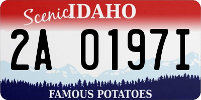 ID license plate 2A0197I