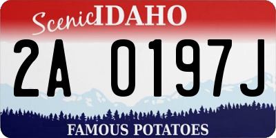 ID license plate 2A0197J