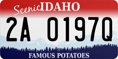 ID license plate 2A0197Q