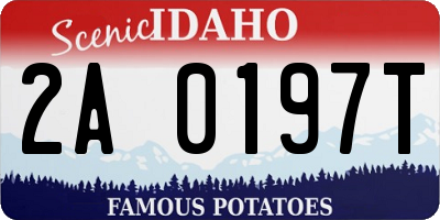 ID license plate 2A0197T