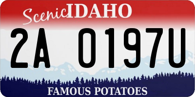 ID license plate 2A0197U