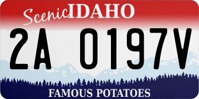 ID license plate 2A0197V