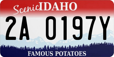 ID license plate 2A0197Y