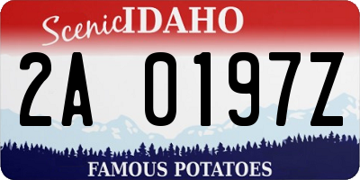 ID license plate 2A0197Z