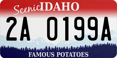 ID license plate 2A0199A