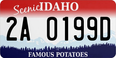 ID license plate 2A0199D
