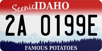 ID license plate 2A0199E