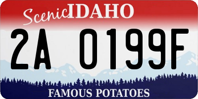 ID license plate 2A0199F