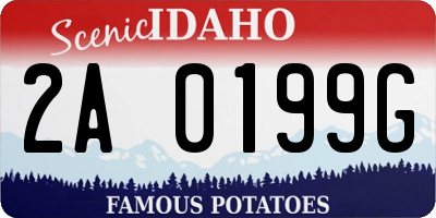ID license plate 2A0199G