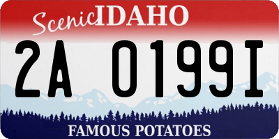 ID license plate 2A0199I