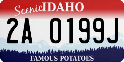 ID license plate 2A0199J
