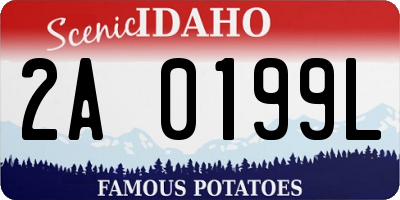 ID license plate 2A0199L
