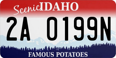 ID license plate 2A0199N