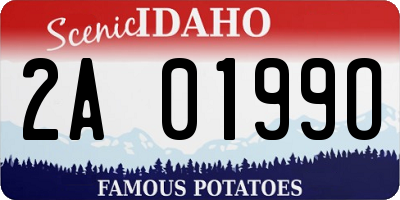 ID license plate 2A0199O