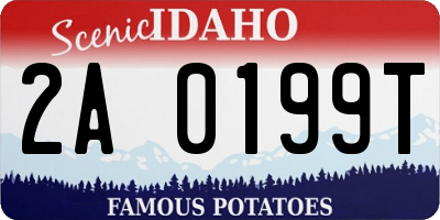 ID license plate 2A0199T