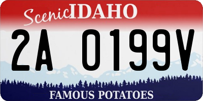 ID license plate 2A0199V