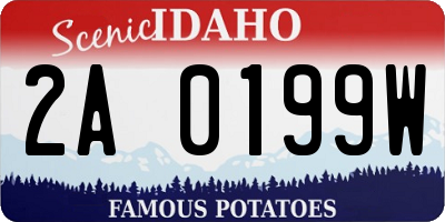 ID license plate 2A0199W