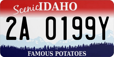 ID license plate 2A0199Y