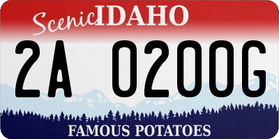 ID license plate 2A0200G