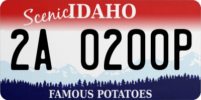 ID license plate 2A0200P