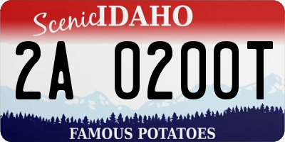 ID license plate 2A0200T