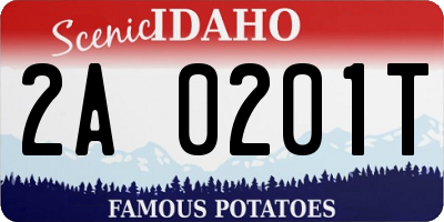 ID license plate 2A0201T