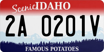 ID license plate 2A0201V