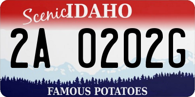 ID license plate 2A0202G
