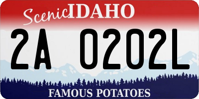 ID license plate 2A0202L