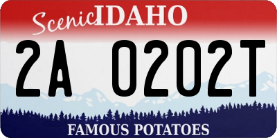 ID license plate 2A0202T