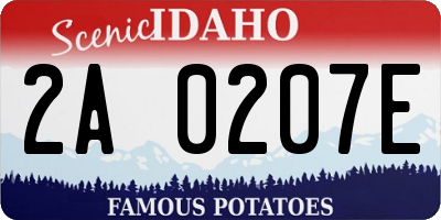 ID license plate 2A0207E