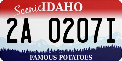 ID license plate 2A0207I