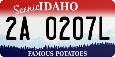 ID license plate 2A0207L