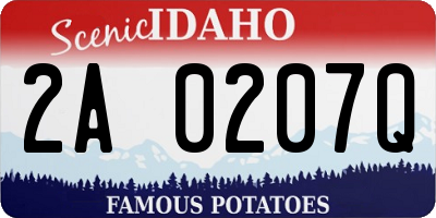 ID license plate 2A0207Q
