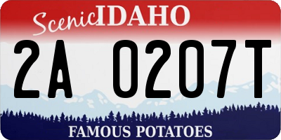 ID license plate 2A0207T