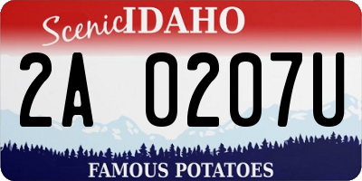 ID license plate 2A0207U