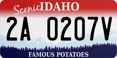 ID license plate 2A0207V
