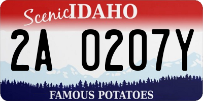 ID license plate 2A0207Y