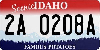 ID license plate 2A0208A