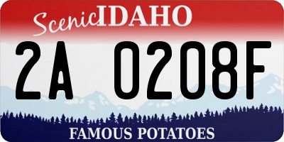 ID license plate 2A0208F