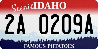 ID license plate 2A0209A