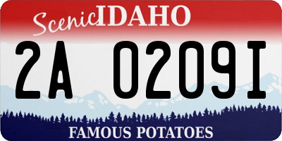 ID license plate 2A0209I