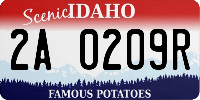 ID license plate 2A0209R