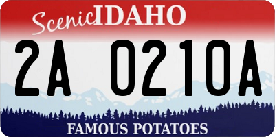 ID license plate 2A0210A